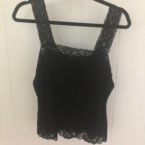 Lacy black camisole for sleep/lingerie